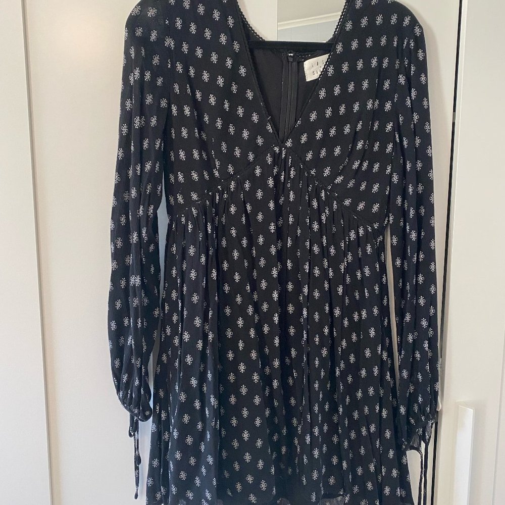 LOST + WANDER Black Bohemian Mini Dress